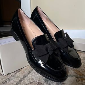 Bandolino Patent Leather Loafers with Bow